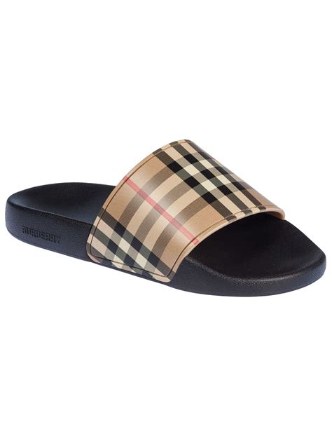 burberry sliders women's